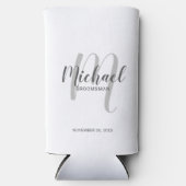 Rafraîchisseur Pour Canette Slim Script Moderne Cuisinière personnalisée (Recto)