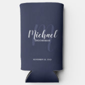 Rafraîchisseur Pour Canette Slim Script moderne Groomsmen Personnalisé Seltzer Can  (Recto)