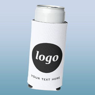 Rafraîchisseur Pour Canette Slim Simple Logo Texte Entreprise Promotion Branding