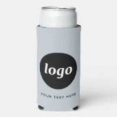 Rafraîchisseur Pour Canette Slim Simple Logo Texte Professionnel Promotionnel Poudr (Seltzer Recto)