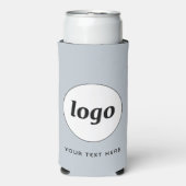 Rafraîchisseur Pour Canette Slim Simple Logo Texte Professionnel Promotionnel Poudr (Seltzer Recto)