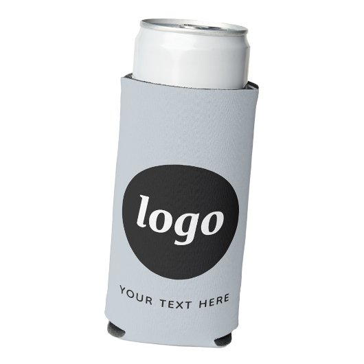 Rafraîchisseur Pour Canette Slim Simple Logo Texte Professionnel Promotionnel Poudr