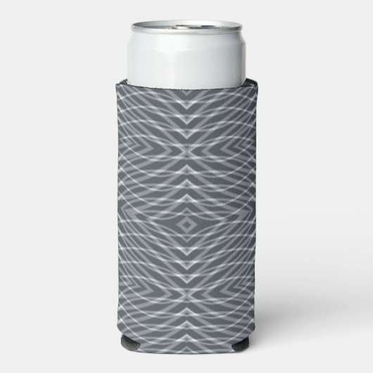 Rafraîchisseur Pour Canette Slim Sine Wave Pulse Signal moderne Art Abstrait Design (Seltzer Recto)