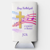 Rafraîchisseur Pour Canette Slim SING HALLELUJAH CHRIST IS RISEN Easter (Recto)