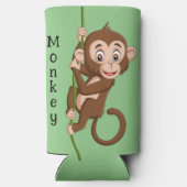 Rafraîchisseur Pour Canette Slim Singe sur une vigne Design Seltzer Can Cooler (Verso)