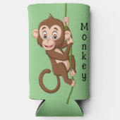 Rafraîchisseur Pour Canette Slim Singe sur une vigne Design Seltzer Can Cooler (Recto)