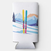 Rafraîchisseur Pour Canette Slim Ski d'hiver (Verso)