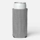 Rafraîchisseur Pour Canette Slim Skinny Monogram Initials, Houndstooth Pattern, (Seltzer Verso)