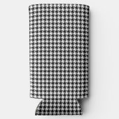 Rafraîchisseur Pour Canette Slim Skinny Monogram Initials, Houndstooth Pattern, (Verso)