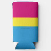 Rafraîchisseur Pour Canette Slim SlipperyJoe pansexuel drapeau de la fierté rose am (Verso)