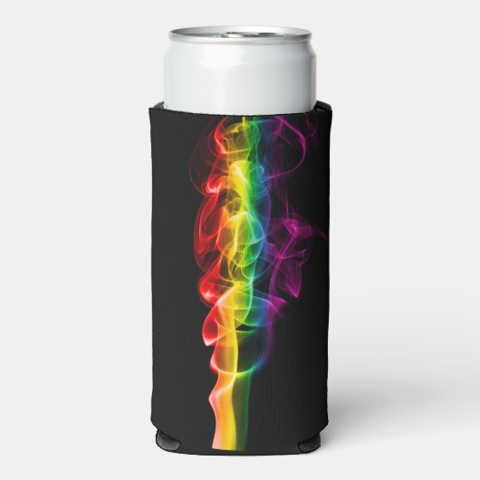 Rafraîchisseur Pour Canette Slim SlipperyJoe's fumée vif arc-en-ciel célébré (Seltzer Recto)