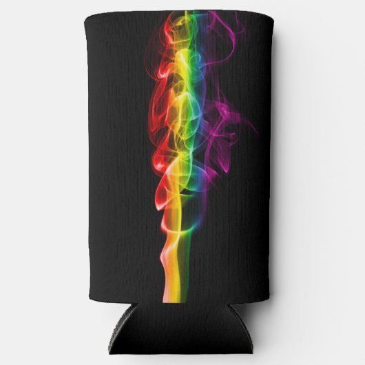 Rafraîchisseur Pour Canette Slim SlipperyJoe's fumée vif arc-en-ciel célébré (Recto)