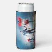 Rafraîchisseur Pour Canette Slim SlipperyJoe's Happy Halloween cadavres zombies peu (Seltzer Verso)