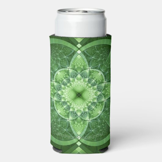 Rafraîchisseur Pour Canette Slim SlipperyJoe's St. Patrick's Day Fractal vortex hol (Seltzer Verso)