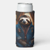 Rafraîchisseur Pour Canette Slim Sloth Dans Sa Veste À Boire, (Seltzer Recto)