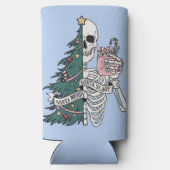 Rafraîchisseur Pour Canette Slim "Sorta Effrayant Sorta Joyeux" Noël Squelette (Verso)