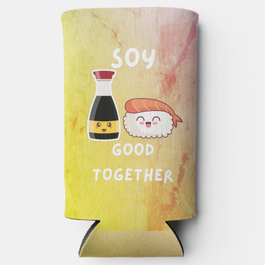 Rafraîchisseur Pour Canette Slim Soy Good Together Asian Food Pun (Recto)