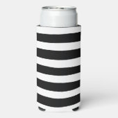 Rafraîchisseur Pour Canette Slim Stripes inégales - Noir et blanc (Seltzer Verso)