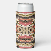 Rafraîchisseur Pour Canette Slim Sud-Ouest Squiggly Laid Terre Tone Abstrait (Seltzer Recto)