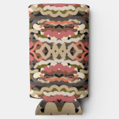 Rafraîchisseur Pour Canette Slim Sud-Ouest Squiggly Laid Terre Tone Abstrait (Verso)