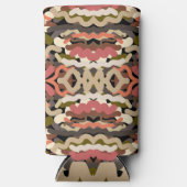 Rafraîchisseur Pour Canette Slim Sud-Ouest Squiggly Laid Terre Tone Abstrait (Recto)