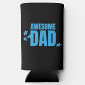 Rafraîchisseur Pour Canette Slim Superbe papa bleu texte noir (Verso)