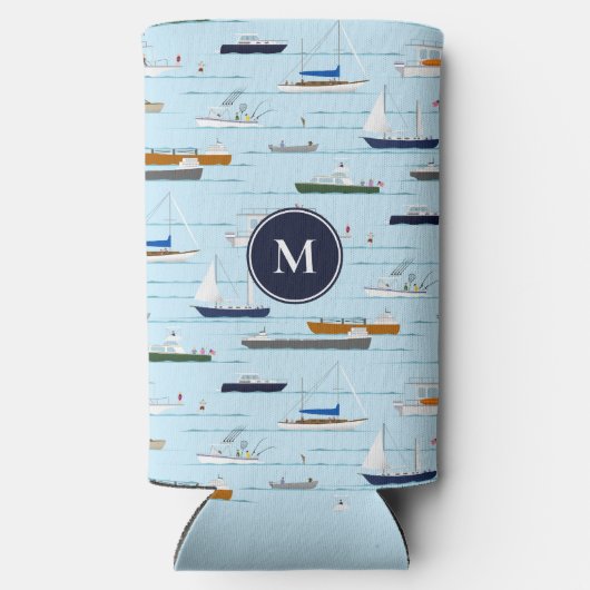 Rafraîchisseur Pour Canette Slim Sur la rivière monogrammed navigation (Verso)