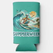 Rafraîchisseur Pour Canette Slim Surf Skeleton Summerween Beach Vibes (Verso)