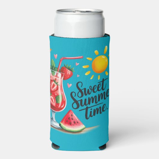 Rafraîchisseur Pour Canette Slim Sweat Summertime  (Seltzer Recto)
