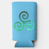 Rafraîchisseur Pour Canette Slim Symbole celtique antique Emerald Triskele (Verso)