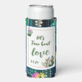 Rafraîchisseur Pour Canette Slim Taco sur l'amour Je peux refroidir (Seltzer Recto)