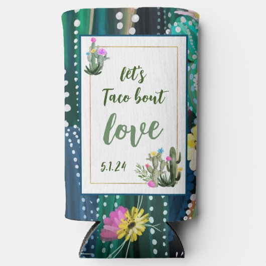 Rafraîchisseur Pour Canette Slim Taco sur l'amour Je peux refroidir (Recto)