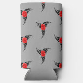 Rafraîchisseur Pour Canette Slim tatouage noir avec gris rose rouge (Verso)