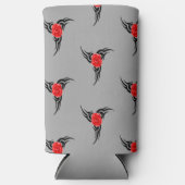 Rafraîchisseur Pour Canette Slim tatouage noir avec gris rose rouge (Recto)