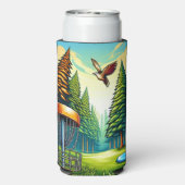 Rafraîchisseur Pour Canette Slim Thème Disc Golf et Aigle (Seltzer Verso)