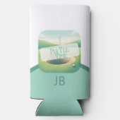 Rafraîchisseur Pour Canette Slim Thème Golf Par Tee Monogram (Verso)