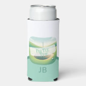 Rafraîchisseur Pour Canette Slim Thème Golf Par Tee Monogramme (Seltzer Recto)