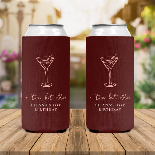 Rafraîchisseur Pour Canette Slim Tini Bit Ancienne fête d'anniversaire personnalisé