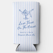 Rafraîchisseur Pour Canette Slim Toast Dernier bleu à main blanche tiré sur la côte (Recto)