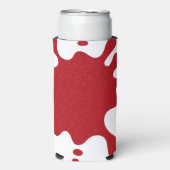Rafraîchisseur Pour Canette Slim Tomato Red Splash on White Can Cooler (Seltzer Recto)