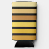 Rafraîchisseur Pour Canette Slim Tons Jaune Doré Sur Noir (Verso)