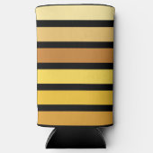 Rafraîchisseur Pour Canette Slim Tons Jaune Doré Sur Noir (Recto)