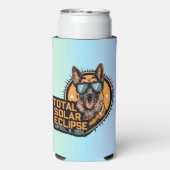 Rafraîchisseur Pour Canette Slim Total Éclipse solaire Avril 2024 Chien berger alle (Seltzer Verso)
