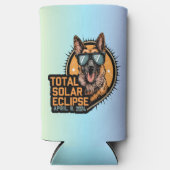 Rafraîchisseur Pour Canette Slim Total Éclipse solaire Avril 2024 Chien berger alle (Recto)