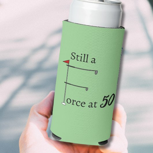 Rafraîchisseur Pour Canette Slim Toujours une force à 50 ans thème de golf