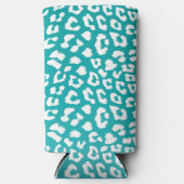 Rafraîchisseur Pour Canette Slim Tourquoise Leopard Patters (Recto)