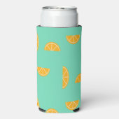 Rafraîchisseur Pour Canette Slim Tranches orange sur vert (Seltzer Verso)