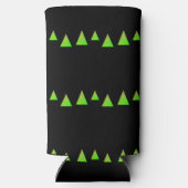 Rafraîchisseur Pour Canette Slim triangles verts Abstraits sur noir (Verso)