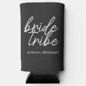 Rafraîchisseur Pour Canette Slim Tribe de mariée | Bachelorette moderne (Recto)