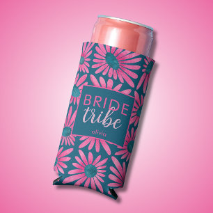 Rafraîchisseur Pour Canette Slim Tribu de mariée rétro à motif floral imprimé